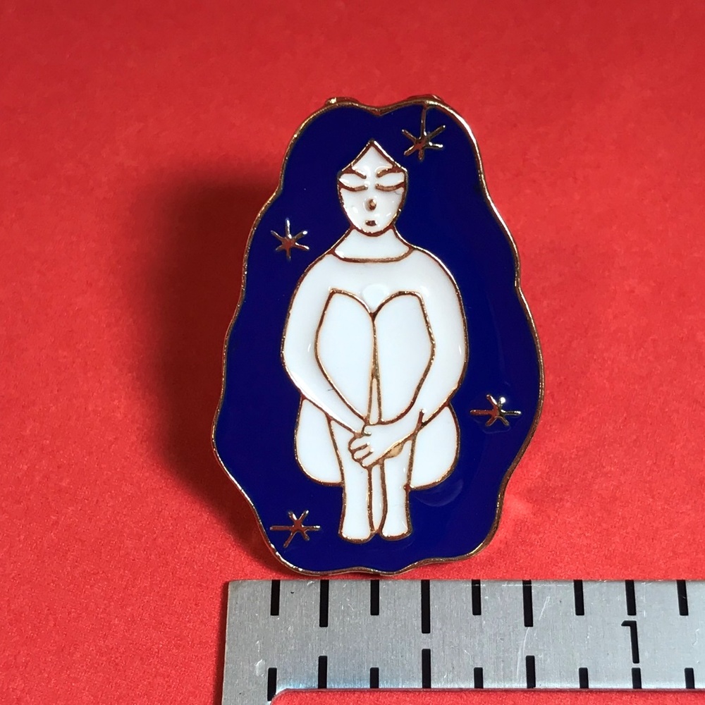 Mystical Woman Enamel Pin Female Magic Cosmos - Picture 2 of 4
